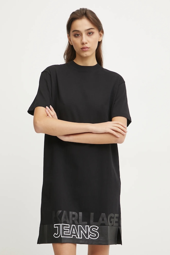 

Хлопковое платье Karl Lagerfeld Jeans, черный