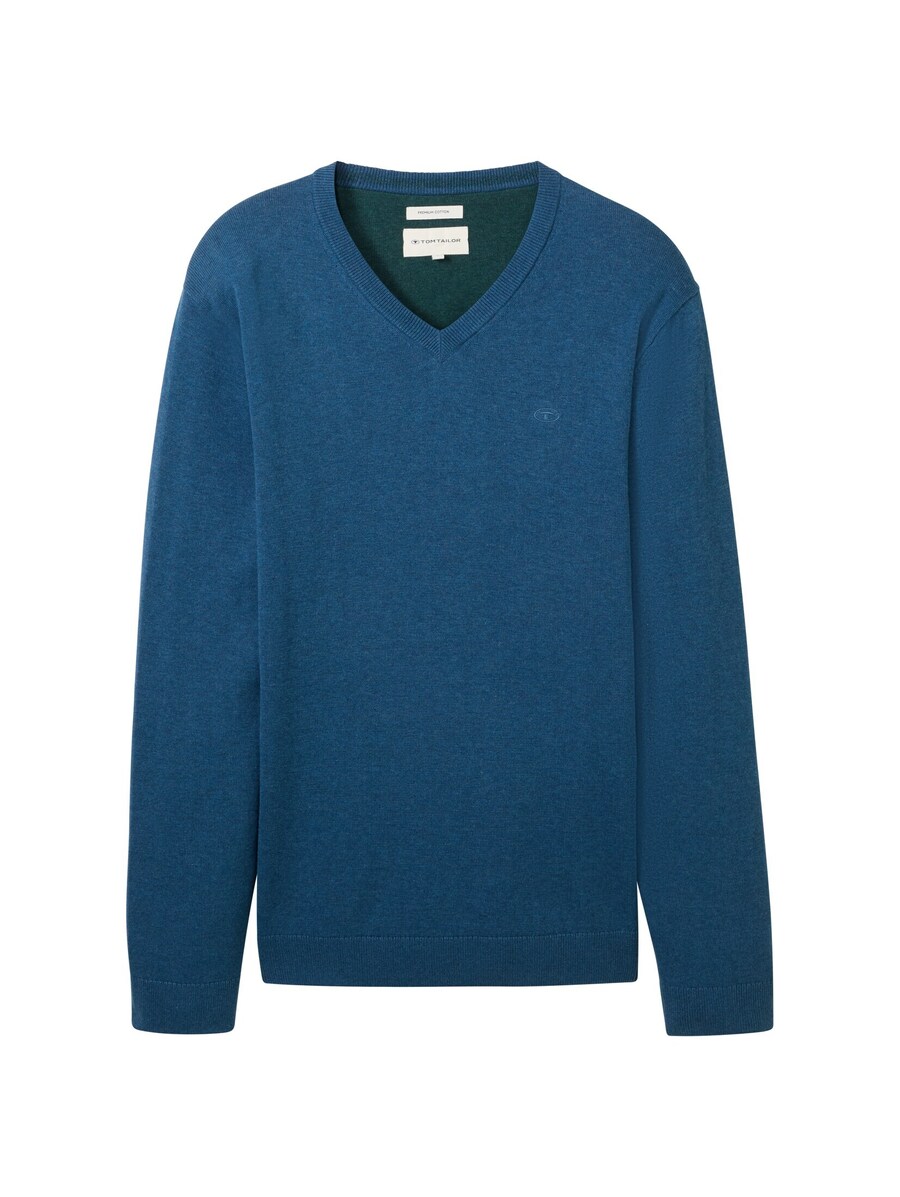 

Свитер с v-образным вырезом TOM TAILOR Sweater, темно-синий