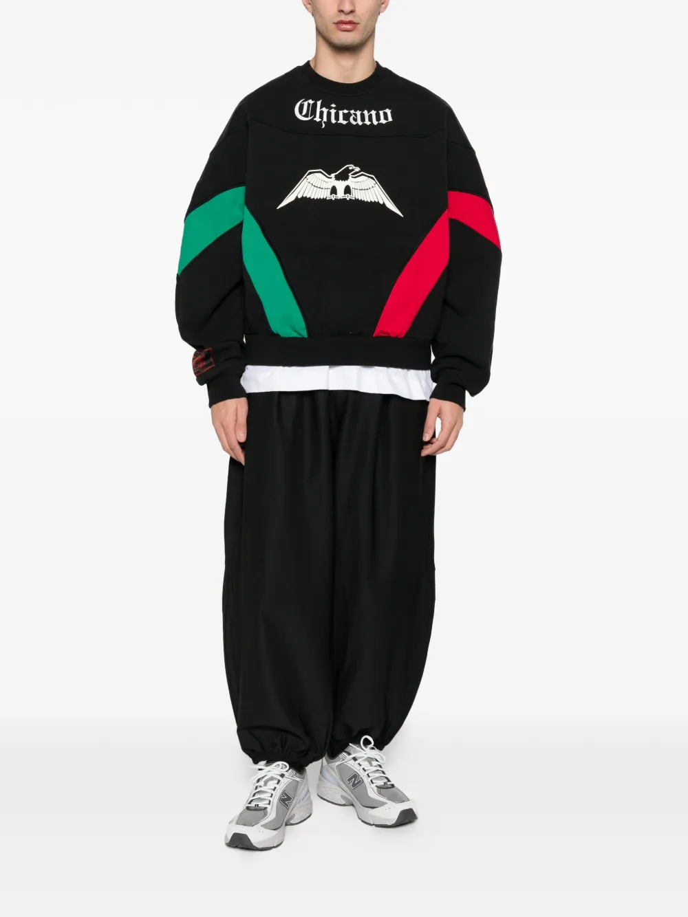 Свитшот с круглым вырезом и графическим изображением орла X Willy Chavarria Adidas, черный — фото 2
