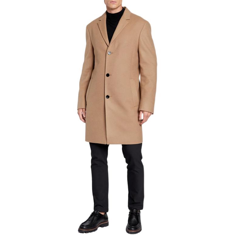 Calvin Klein Мужское пальто верблюжьего цвета, Camel — фото 4