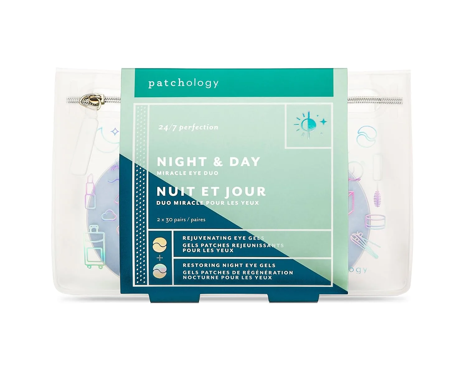 Патчи для глаз Patchology Night & Day (60 пар) - от темных кругов, отеков и морщин, с коллагеном и ретинолом 30 шт. (2 шт.) — фото 3