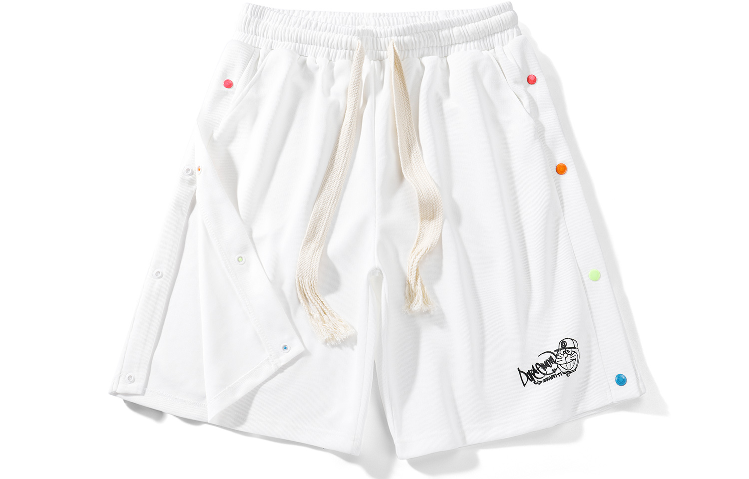 

Повседневные шорты Unisex Moderate Doraemon, raw белый