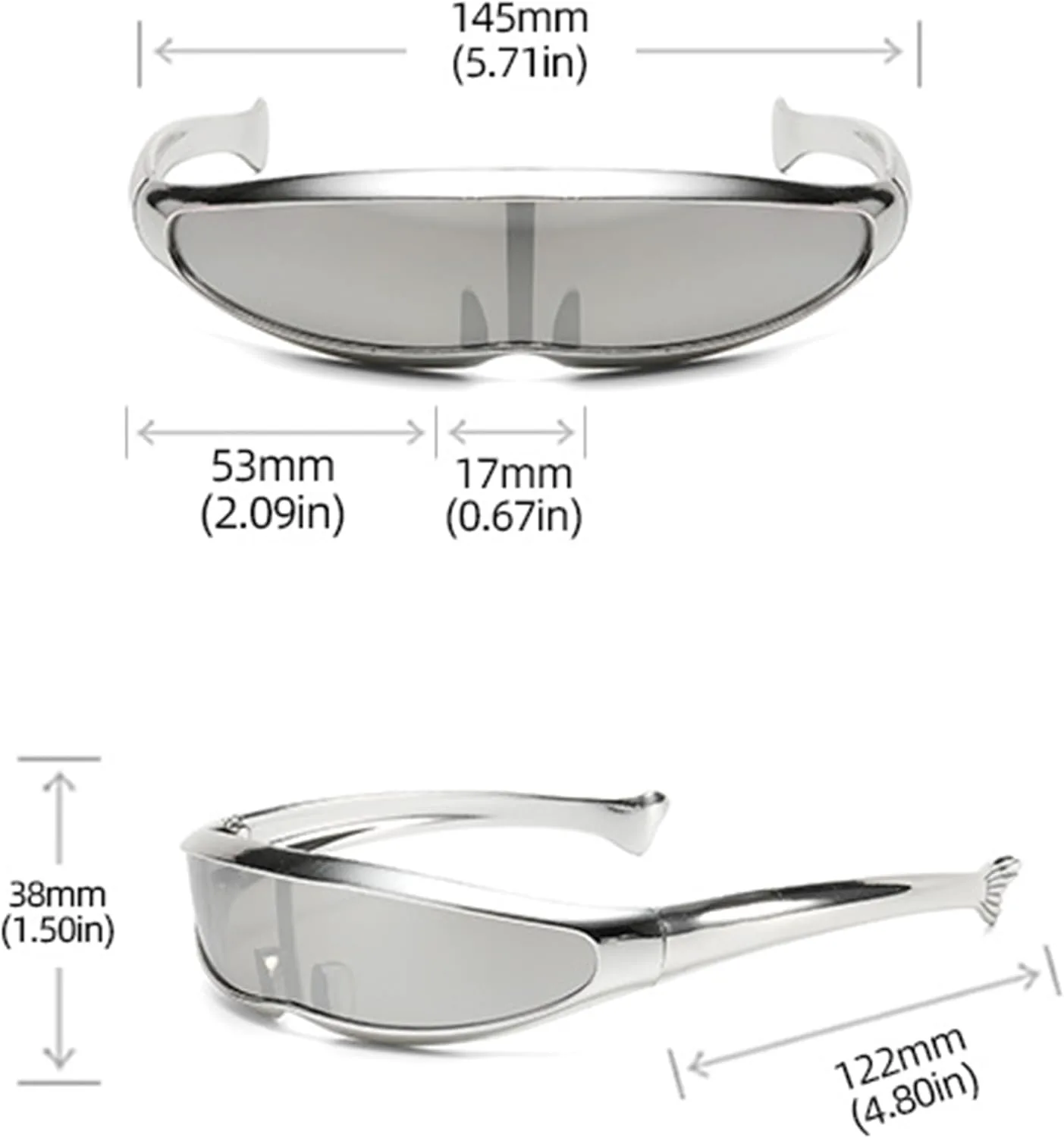 

Солнцезащитные очки Bullabulling Y2K One Piece для женщин, модные солнцезащитные очки с обтекаемой формой и дизайном «рыбий хвост», эстетичные аксессуары, Red