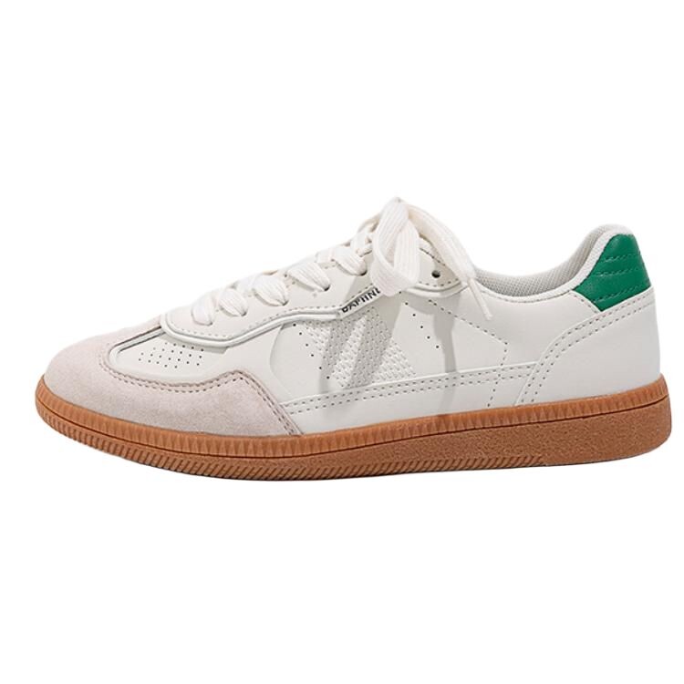 

Кеды, скейтборд обувь женская низкая Daphne, бежевый/зеленый