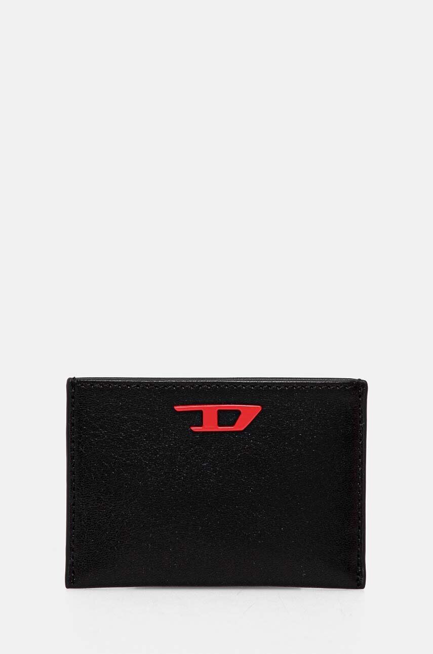 

Кожаный визитница Diesel RAVE CARD CASE, черный