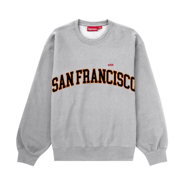 

Толстовка Supreme Small Box Shop Crewneck - San Francisco, цвет Heather Grey