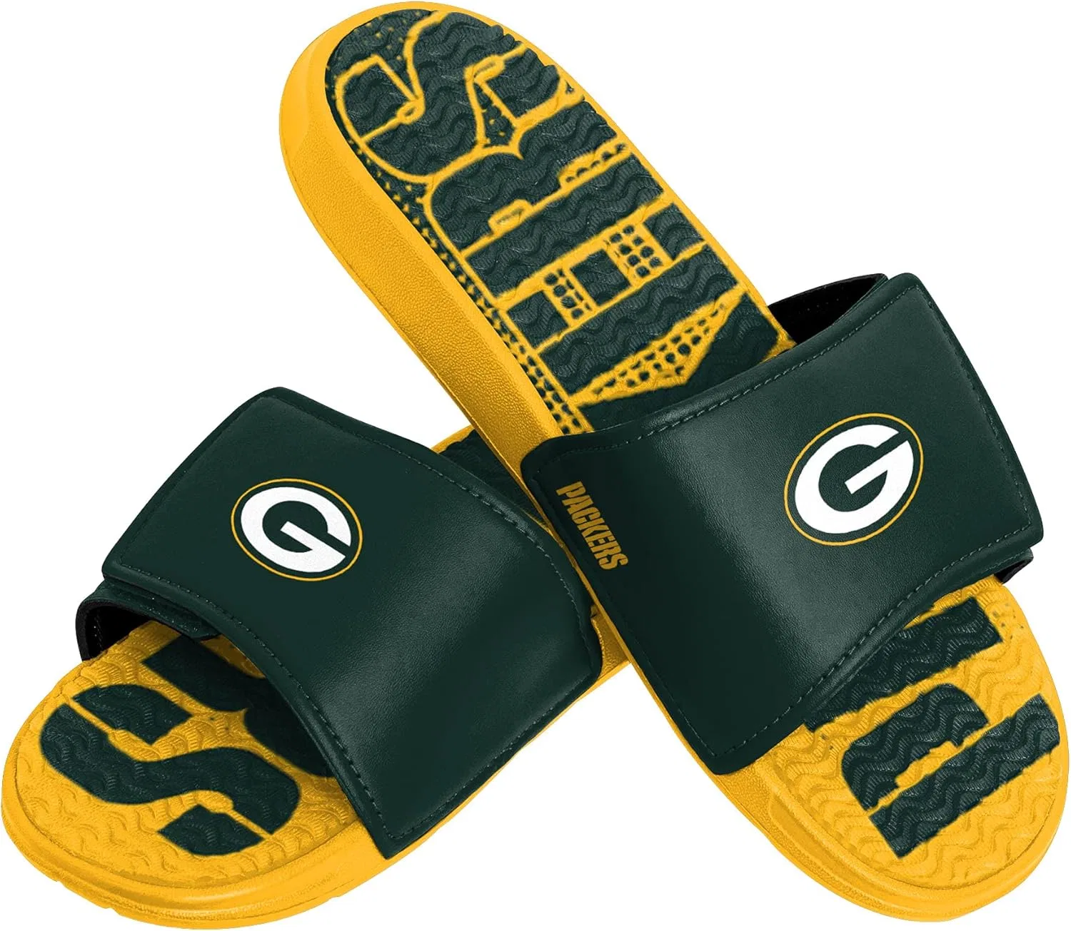 Мужские спортивные тапочки FOCO Legacy Velcro Sport Slide New York Giants Legacy Sport с застежкой-липучкой - размер Large, Gradient Wordmark