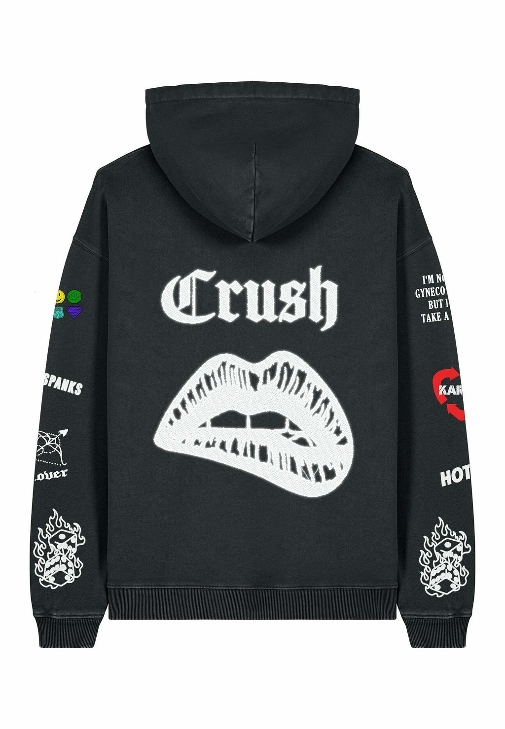 

Толстовка CRUSH TATTOO BACK PRINT VINTAGE - Hoodie Mira Paris, цвет Black Denim