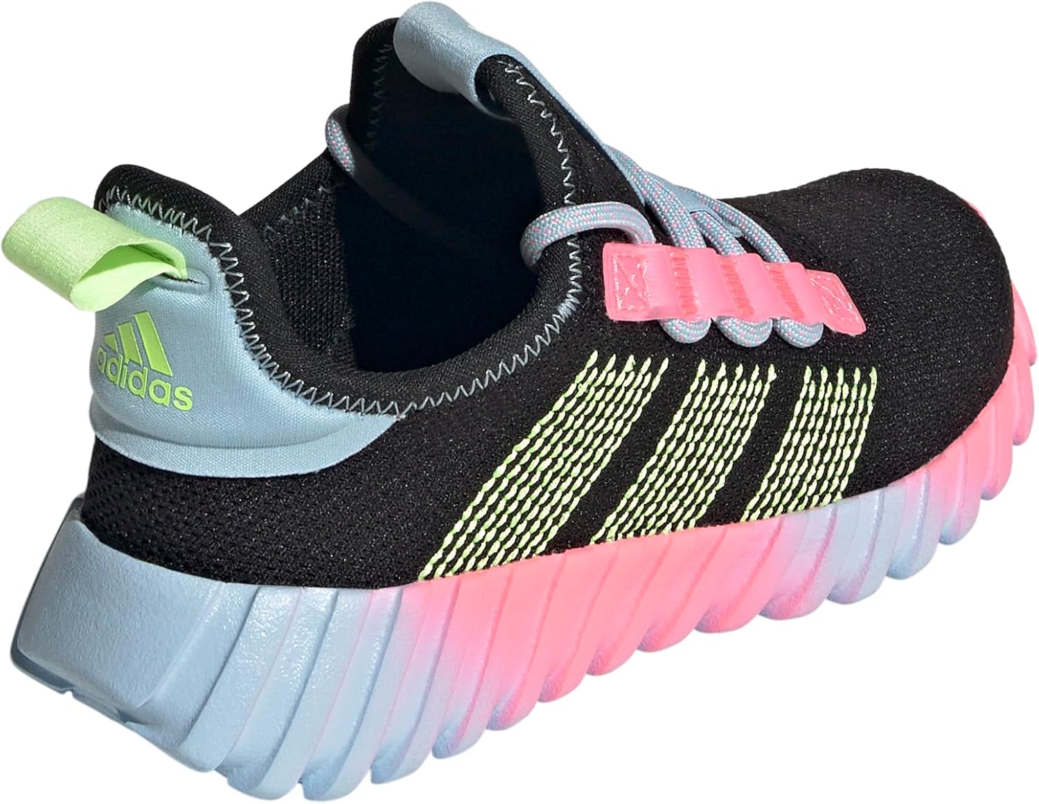 Детские кроссовки Adidas Kaptir Flow (унисекс), черный/желтый — фото 2