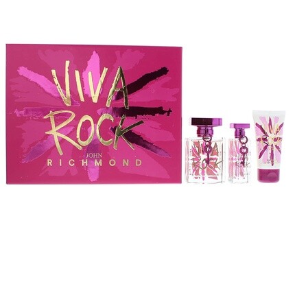 Парфюмерный набор для женщин John Richmond Viva Rock Pour Femme Gift Set Eau de Parfum 50ml and 15ml with Body Lotion 50ml — фото 3
