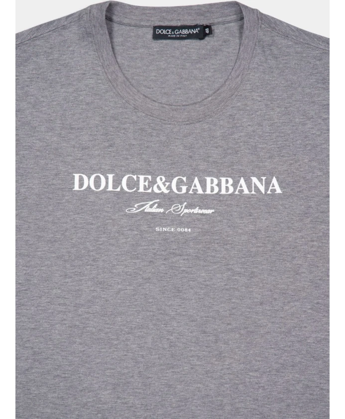 Футболка с логотипом Dolce & Gabbana, серый — фото 3