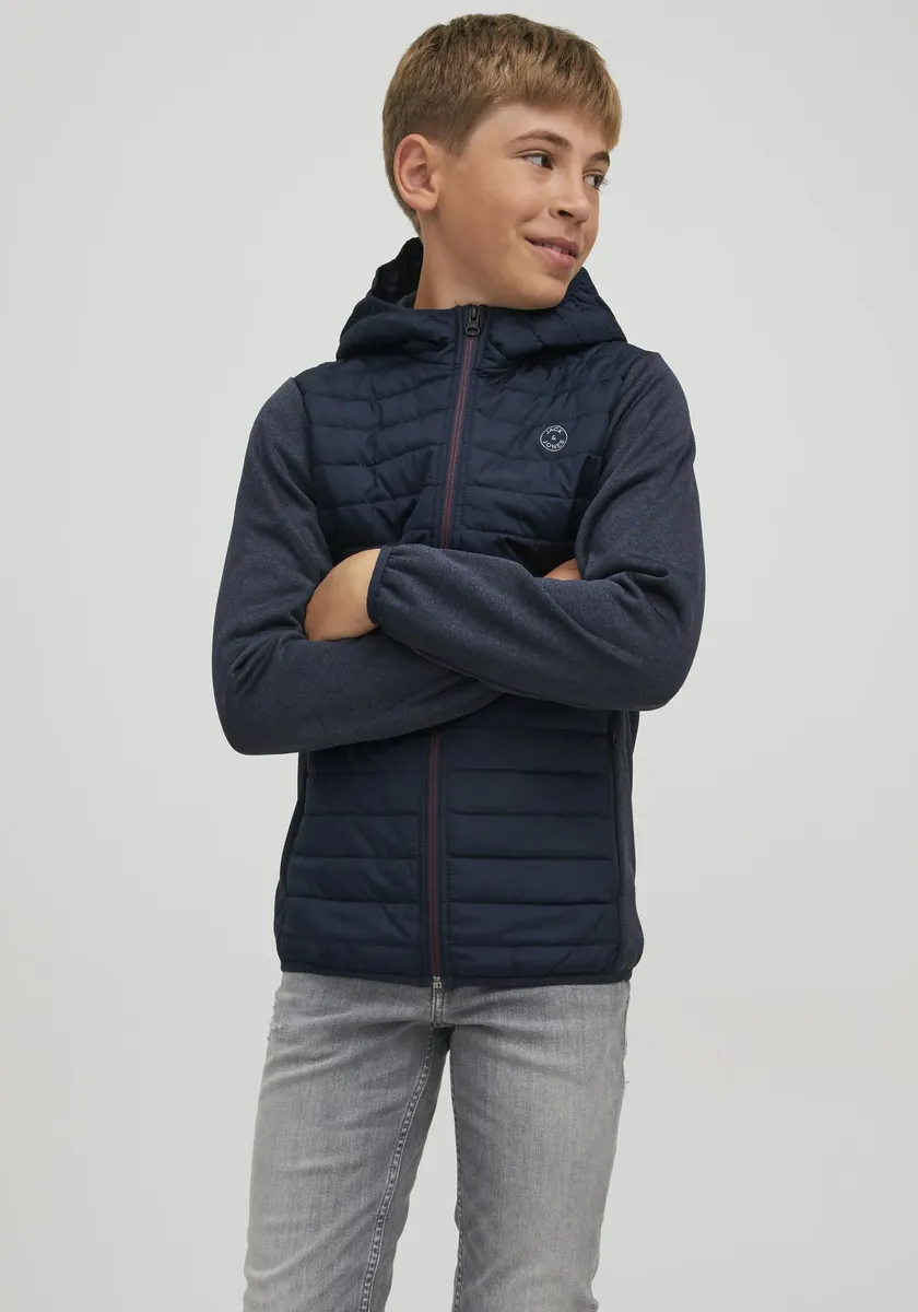 

Детская гибридная куртка Jack & Jones "JJEMULTI QUILTED JACKET NOOS JNR", с капюшоном Jack & Jones Junior, синий