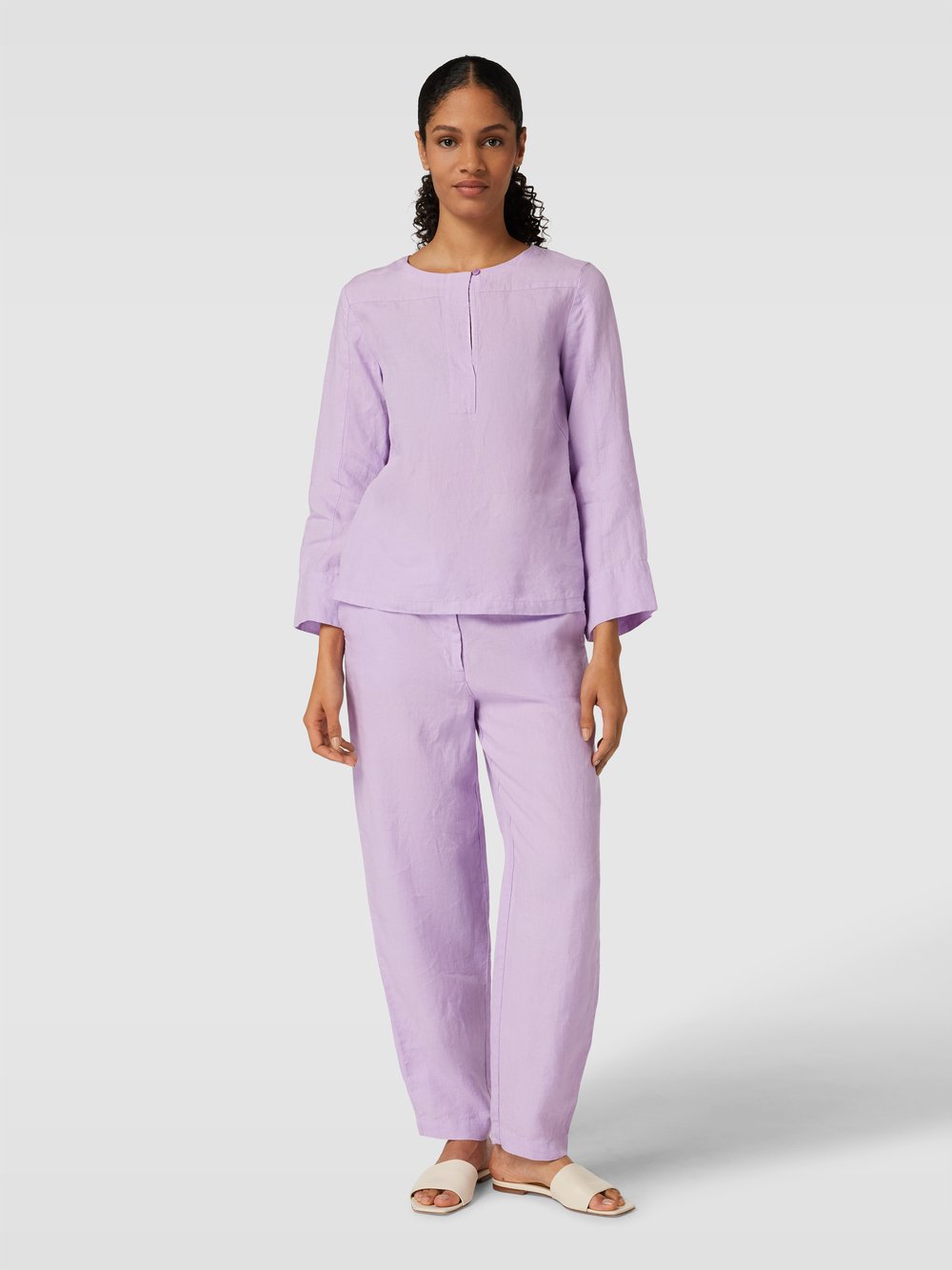 

Брюки из ткани с эластичным поясом Lanius, сиреневый