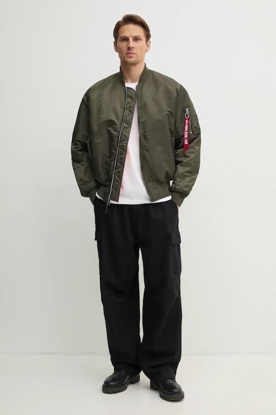 

Куртка-бомбер двусторонняя Ma-1 Reversible Alpha Industries, зеленый