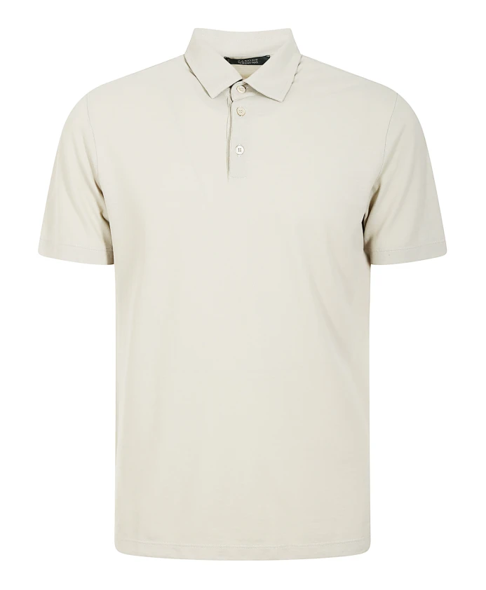 

Рубашка-Поло из высококачественных тканей, изысканный дизайн. Zanone, бежевый