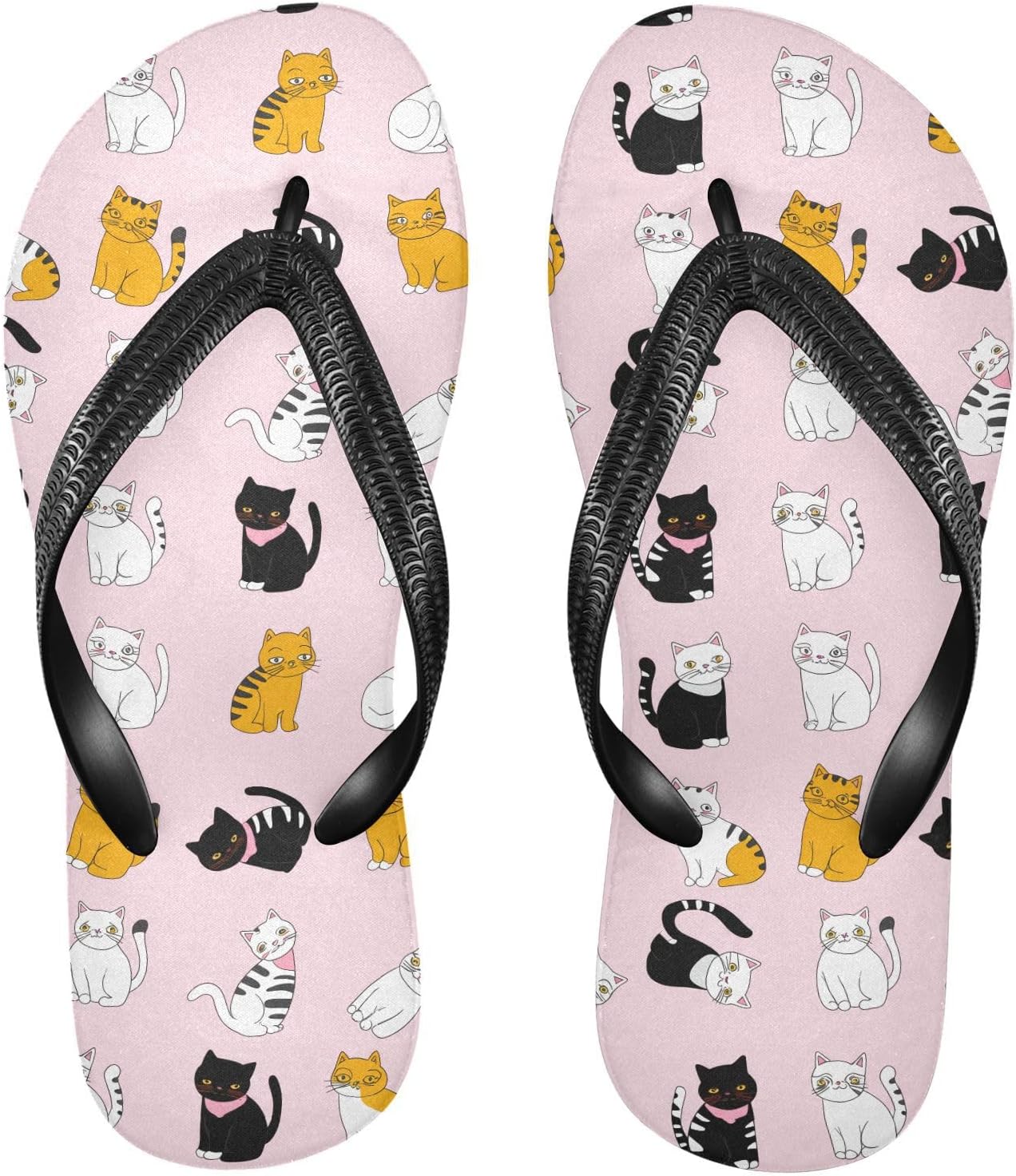 

Кошки Розово-Оранжевые Вьетнамки Пляж Летние Повседневные Сандалии для Женщин и Мужчин Для Душа 20861745 Kfbe