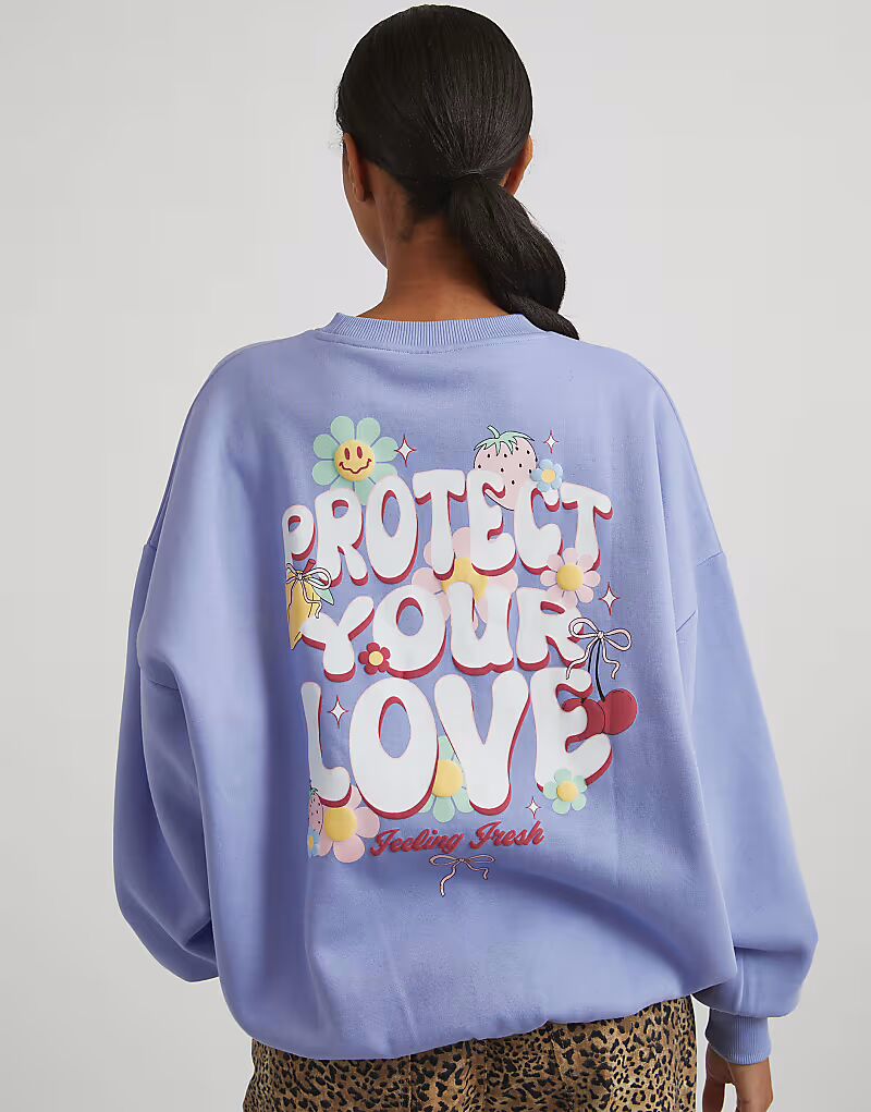 

Толстовка Skinnydip London Protect Your Love синего цвета