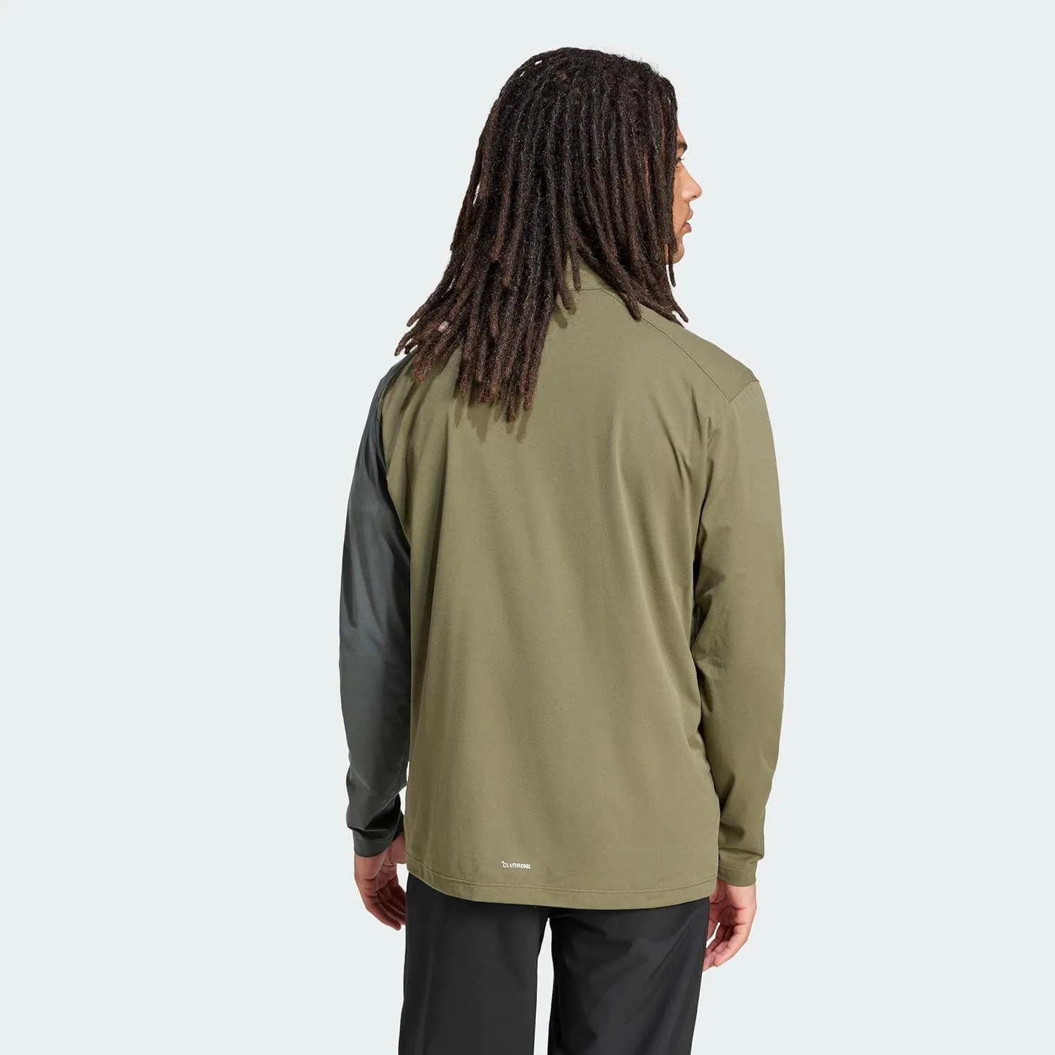 Мужская футболка с длинным рукавом adidas Terrex Multi Half Zip, цвет Olive Strata — фото 3