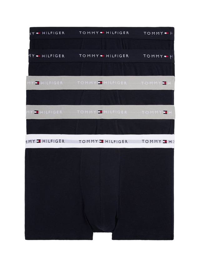 

Трусы с логотипом на эластичном хлопковом поясе Tommy Hilfiger, Pack of 5, Desert Sky/Silver/White