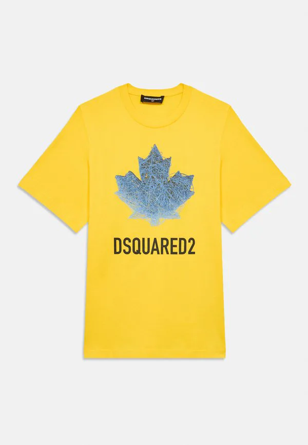 Футболка унисекс с принтом и свободным кроем Dsquared2, Vibrant Yellow