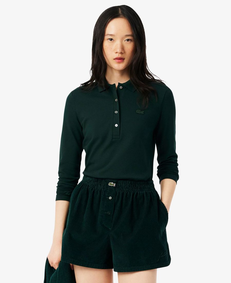 

Женская облегающая блузка с длинными рукавами LACOSTE LACOSTE USA, Dark Green