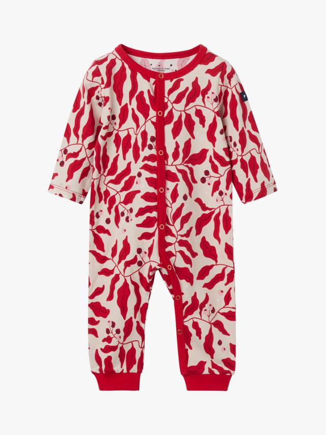 

Детский комбинезон для сна из хлопковой смеси с рождественскими ягодами Polarn O. Pyret, Red