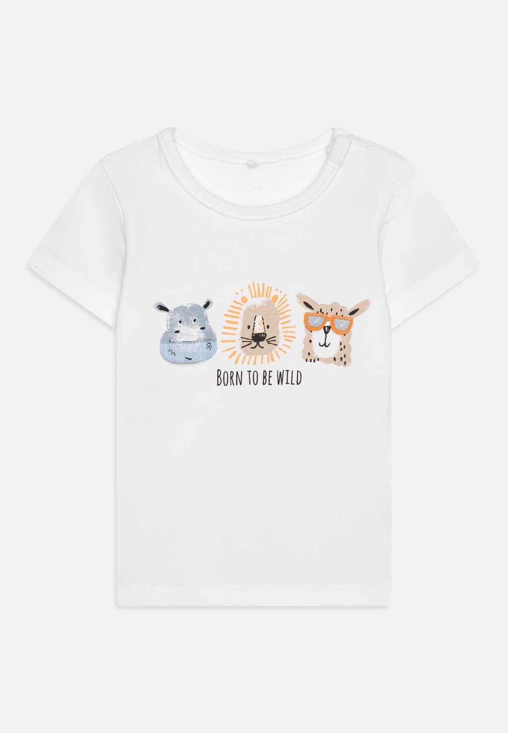 

Футболка с принтом NBMJOGGIE UNISEX Name it, цвет bright white