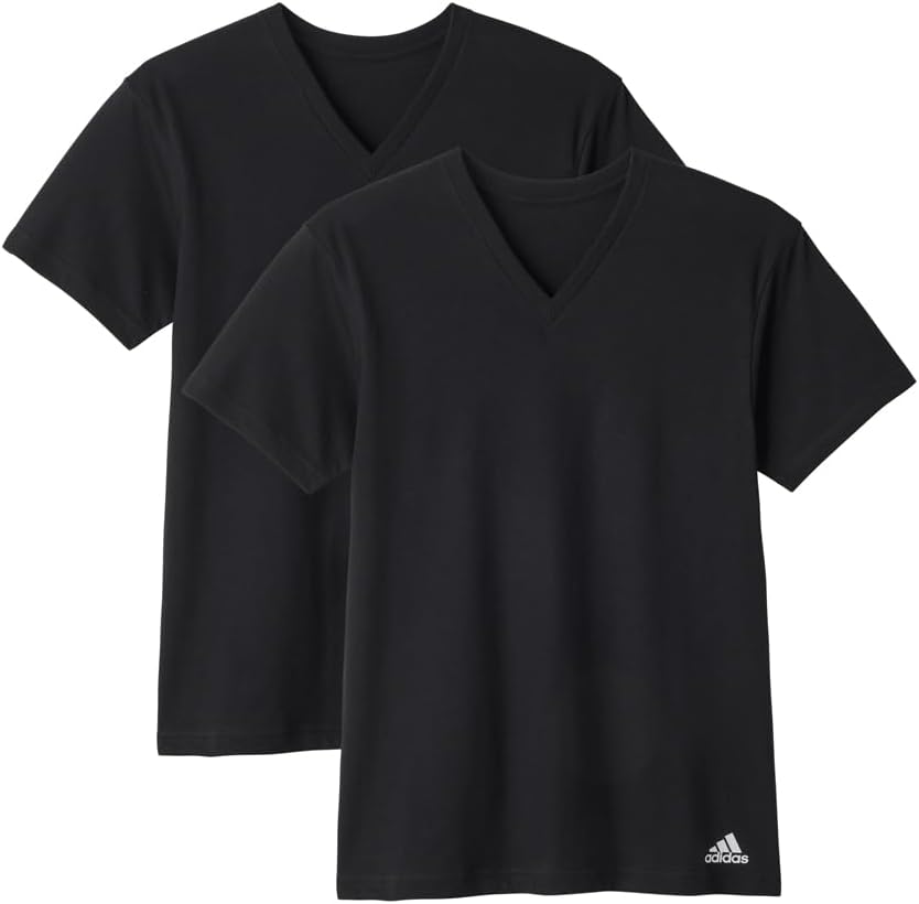 

Мужская футболка с V-образным вырезом (комплект из 2 предметов) Adidas, черный