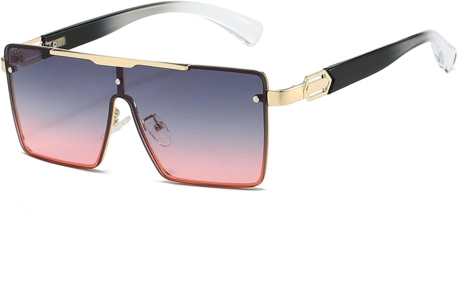 

Большие солнцезащитные очки для женщин, модные градиентные многоцветные очки для активного отдыха, стильные повседневные солнцезащитные очки для женщин TKKTLLT, Golden-grey Pink