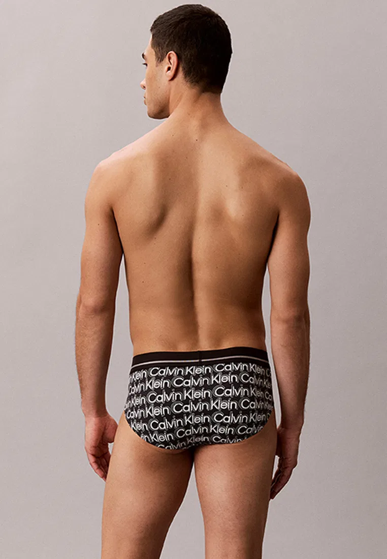 Трусы-хипстеры, микрофибра, сетка, Calvin Klein, черный — фото 2