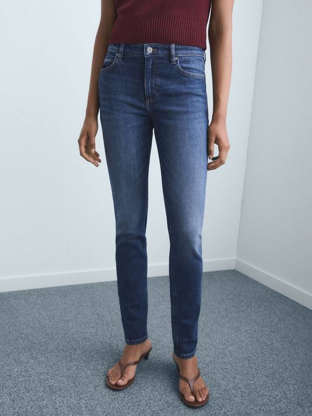 

Sia Mid Rise скинни джинсы Mango, Open Blue