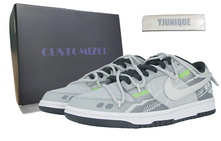 

Кроссовки Nike Dunk Skateboarding Shoes Unisex Low-top Gray, светло-серый