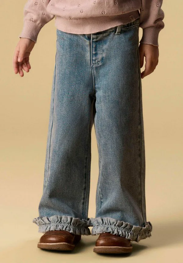 Джинсы свободного кроя с широкими штанинами Lil' Atelier, Medium Blue Denim — фото 2