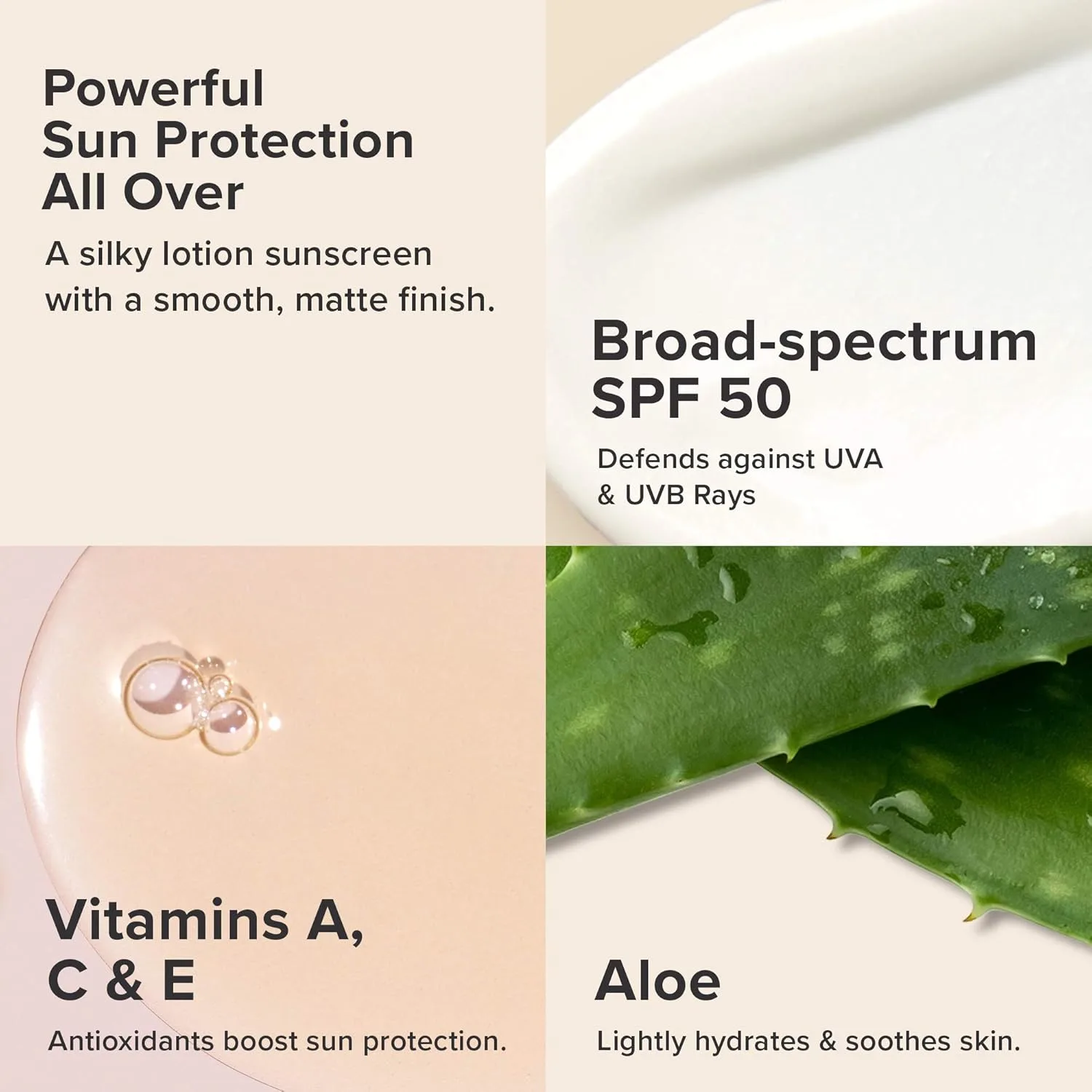 Paula's Choice Extra Care Oil Free Sunscreen для лица, SPF 50, солнцезащитный крем для лица и тела, ежедневный увлажняющий лосьон с алоэ и витаминами A/C, устойчивый к поту и воде, без отдушек, защита от UVA/UVB, 150 мл — фото 2