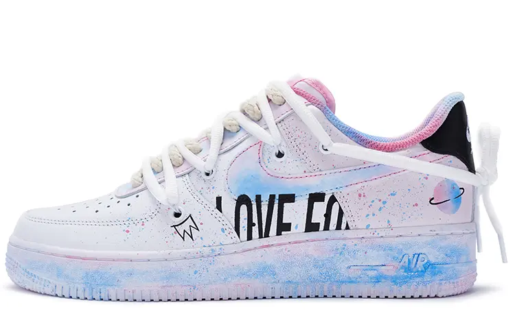 

Кроссовки Nike Air Force 1 Skateboard Shoes Men Low-Top Blue Pink