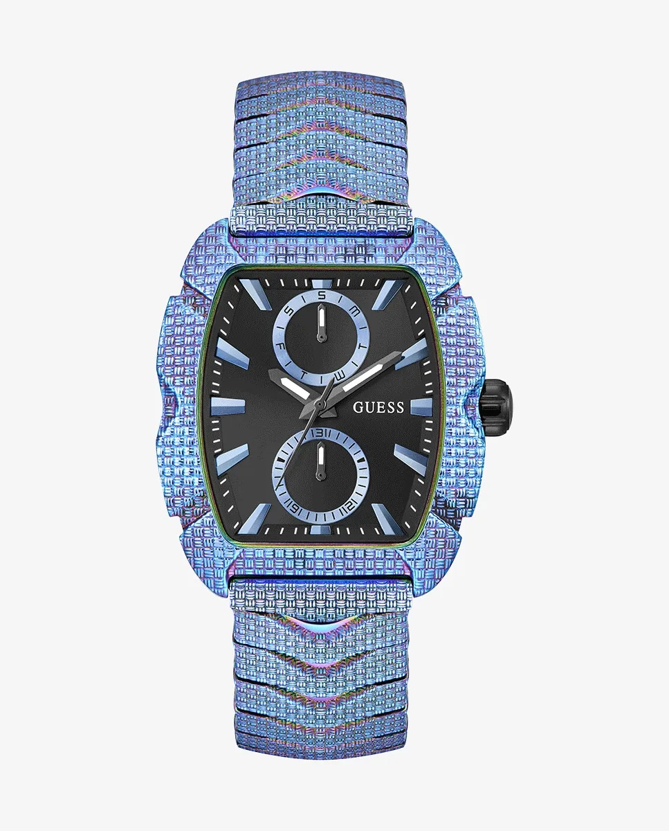 

Мужские часы Nile GW0885G2 из стали с синим ремешком Guess, синий