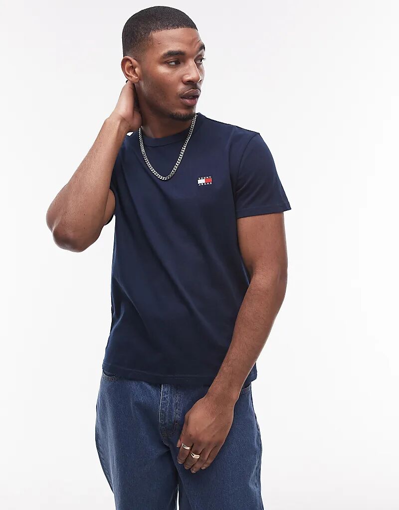 

Футболка с логотипом Tommy Jeans, цвет темно-синий