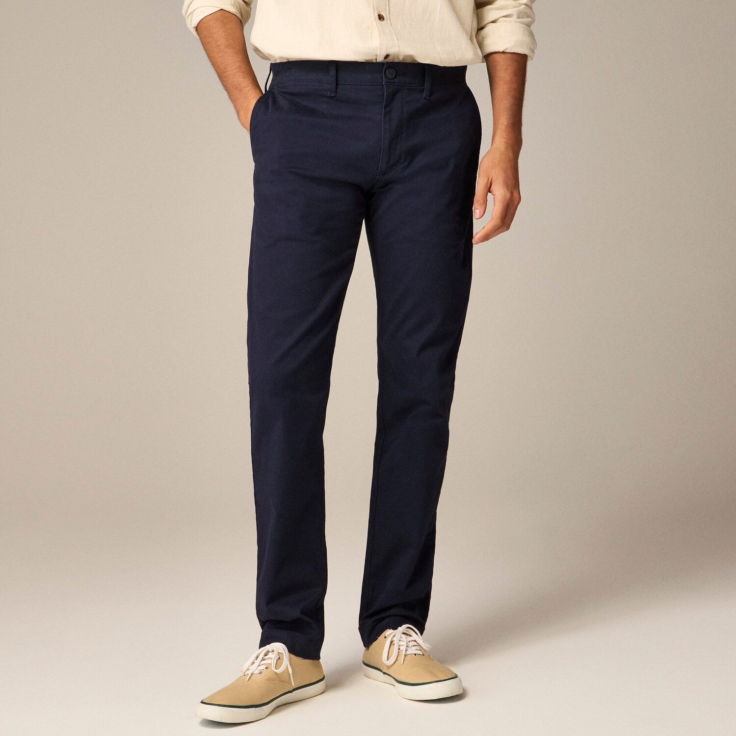 

484 облегающие эластичные брюки-чинос J.Crew, синий