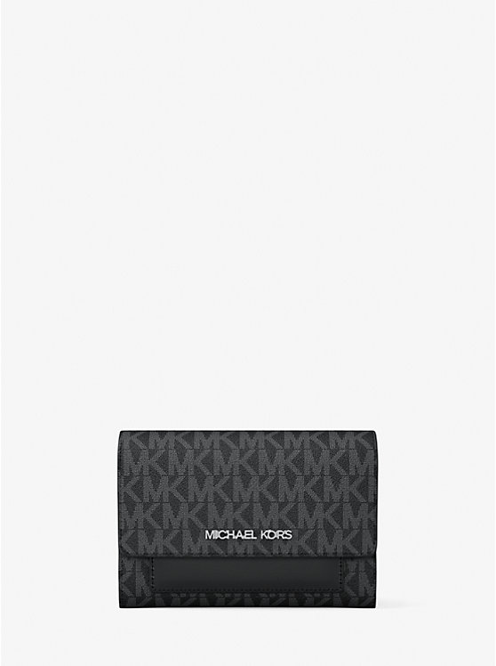 

Кошелек 2-в-1 Jet Set среднего размера с фирменным логотипом Michael Kors, черный