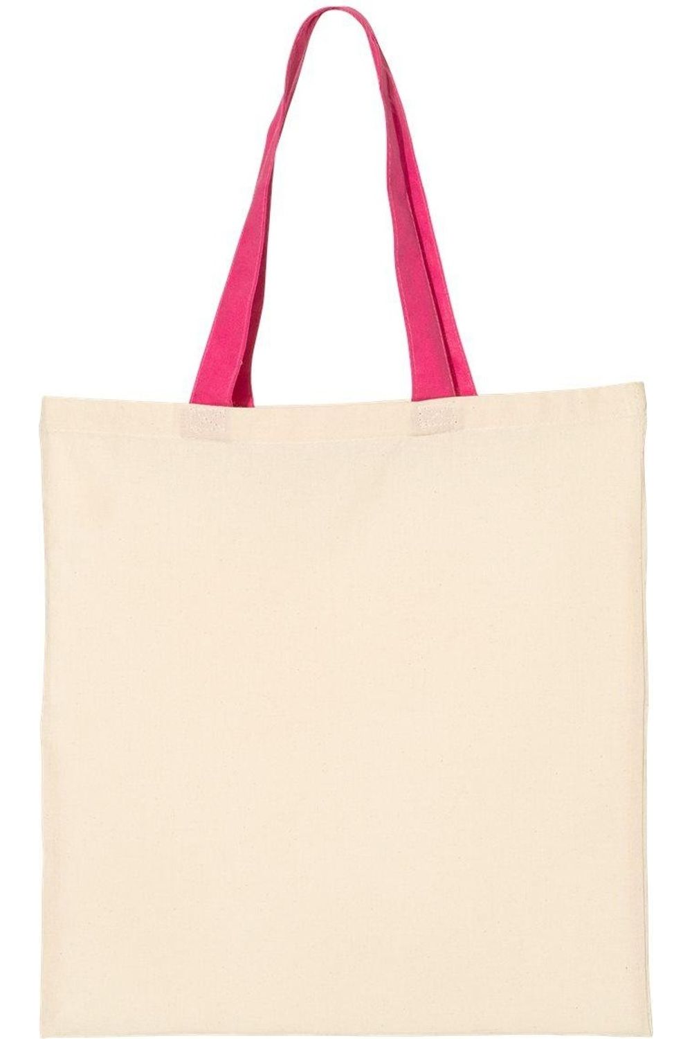 

Экономичная сумка-тоут Q-Tees с контрастными ручками, натуральный/ярко-розовый
