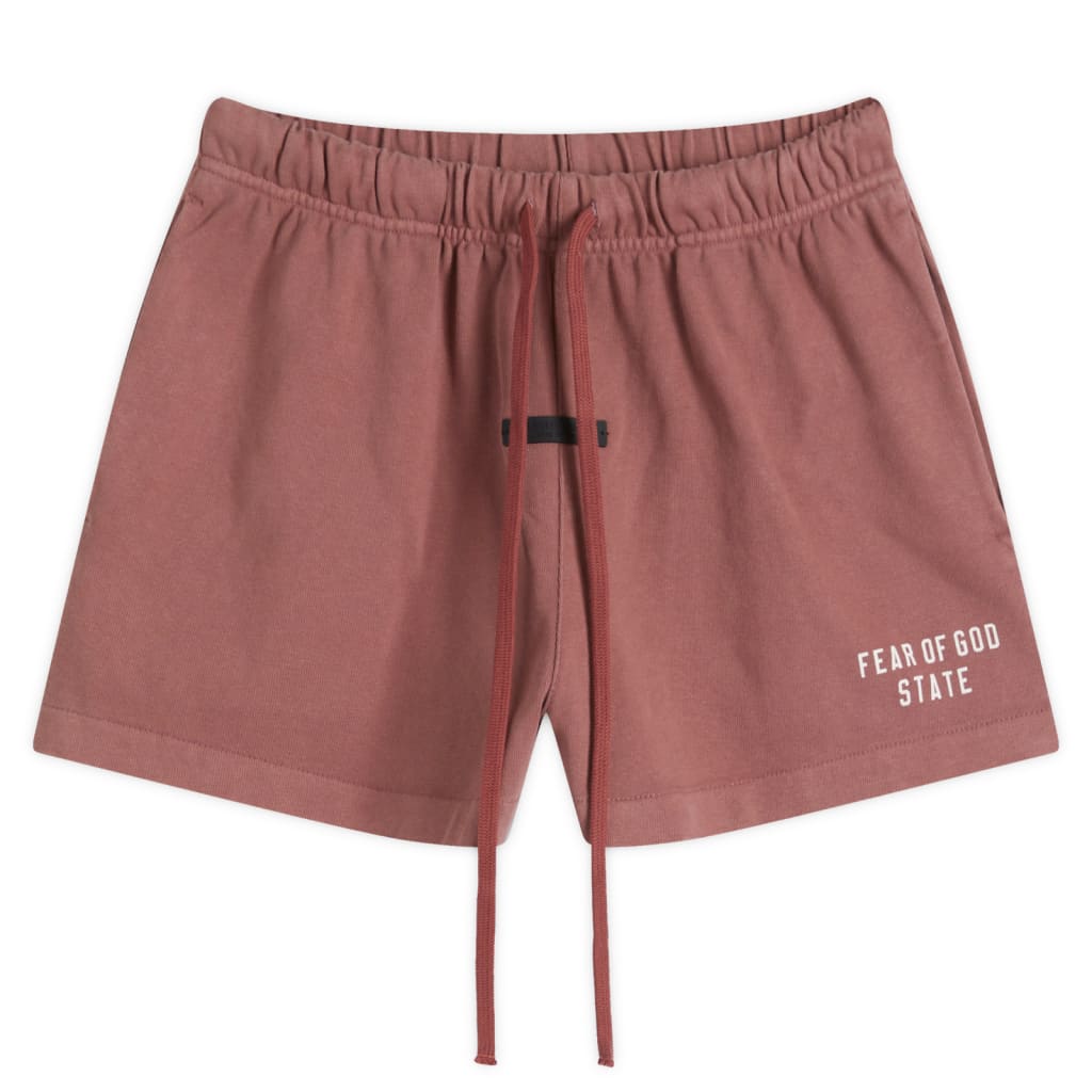 

Тяжелые беговые шорты из джерси Fear Of God Essentials, цвет crimson