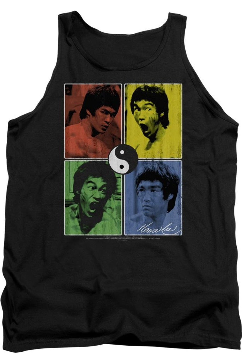

Bruce Lee Enter Цветной блок мужская майка Gildan, черный