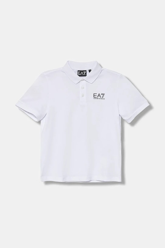 

Хлопковая детская поло Ea7 Emporio Armani, белый