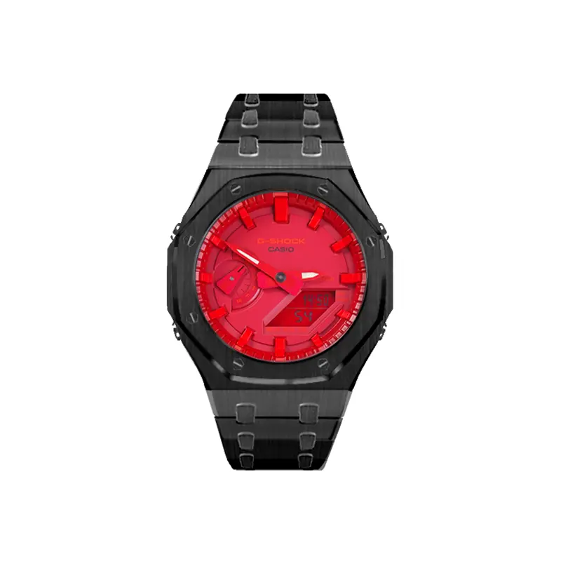 

Мужские часы CASIO Liquid Crystal/Analog Dual Display Series Red