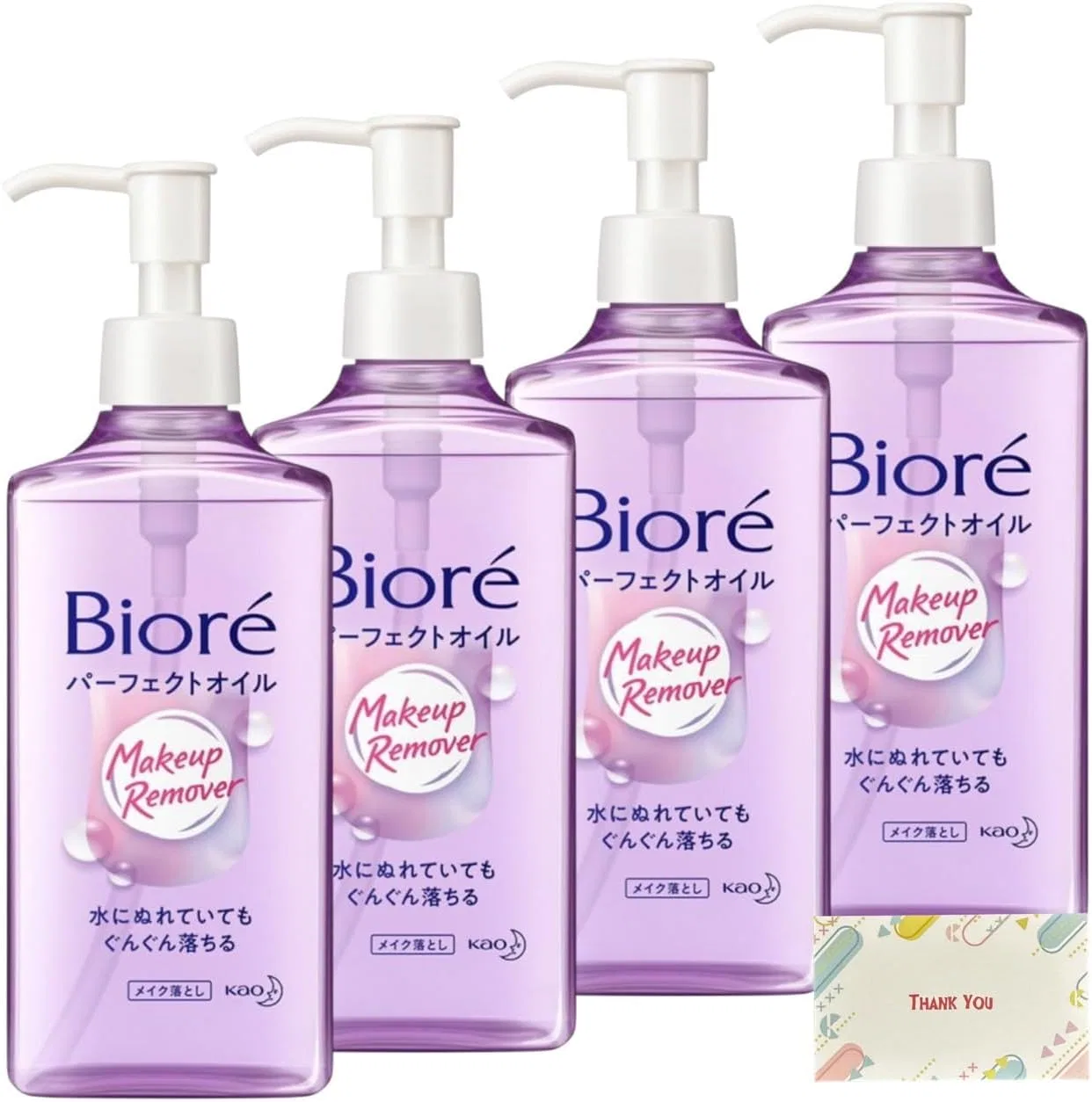 Набор Kunutonn — Масло для снятия макияжа Biore Perfect Oil, 230 мл, , набор из 4 шт