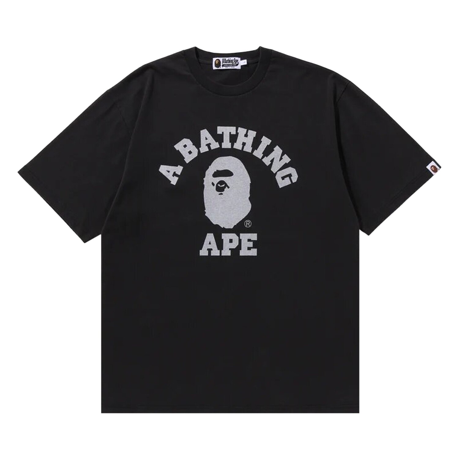 

Футболка BAPE College Overdye, черная, Черный, Футболка BAPE College Overdye, черная