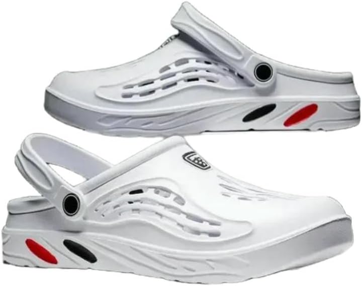 

Тапочки большого размера, мужские сабо, домашние тапочки из ЭВА, садовая обувь и пляжные сандалии для мужчин и женщин Dmmwcx, белый