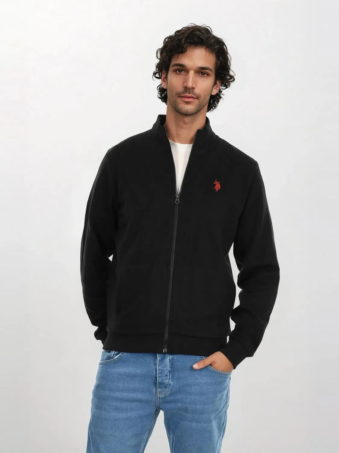 Толстовка на молнии U.S. Polo Assn., Black — фото 4