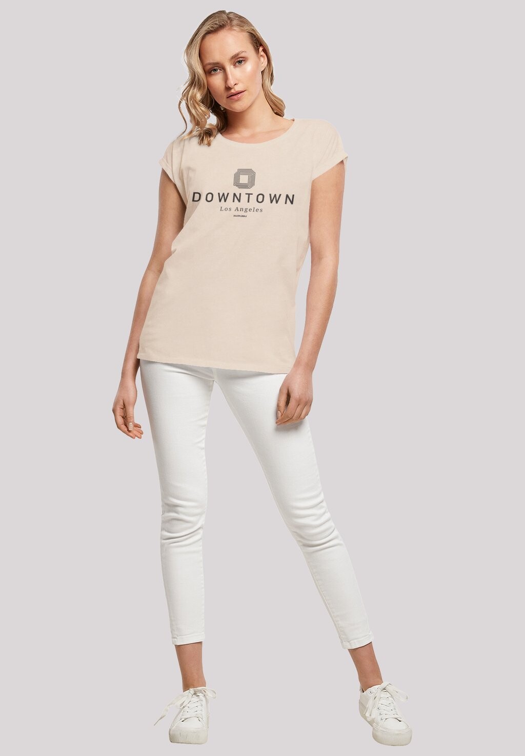 

Футболка с принтом DOWNTOWN LA SHORT SLEEVE F4NT4STIC, песочный