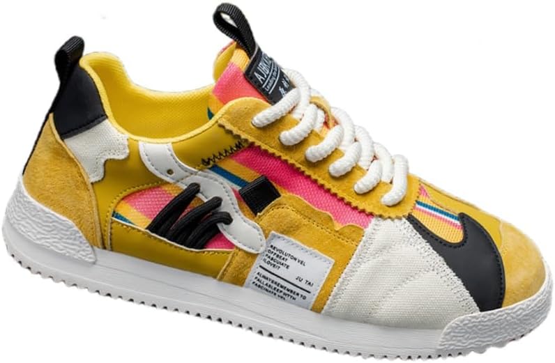 

Мужская легкая спортивная обувь Fusecottc Spring/Summer- дышащие повседневные беговые кроссовки для модного ежедневного ношения, желтый